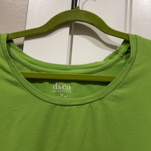 Denim&co Essentials green scoop neck 3/4 sleeve Top size - 1X - Picture 4 of 5